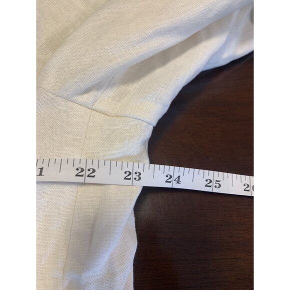 Andrew Fezza Beige Linen Sports Jacket Size L - Picture 7 of 10